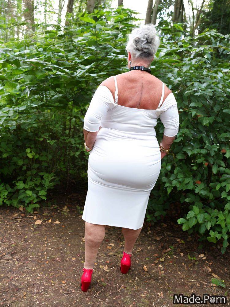 Photo thick anklet necklace high heels pantyhose chubby AI porn - #main