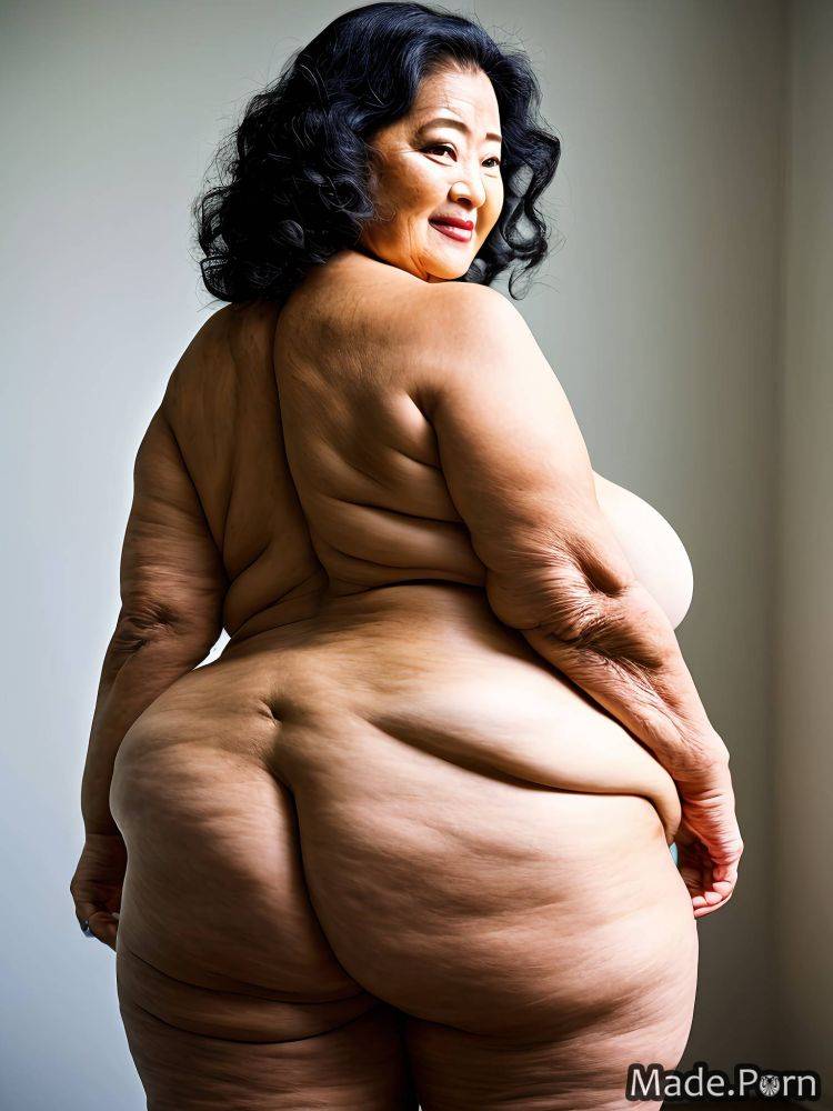 Seductive chubby nude long hair korean big hips ssbbw AI porn - #main