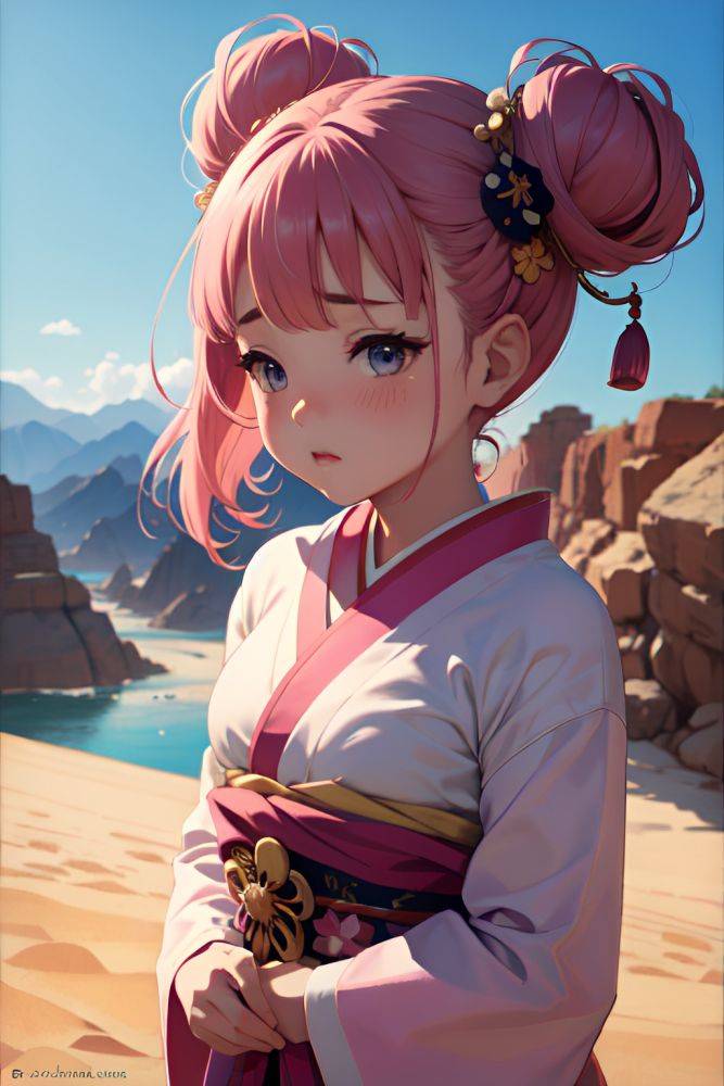 Anime Chubby Small Tits 20s Age Sad Face Pink Hair Hair Bun Hair Style Light Skin Comic Desert Close Up View T Pose Geisha 3675753273762630165 - AI Hentai - #main