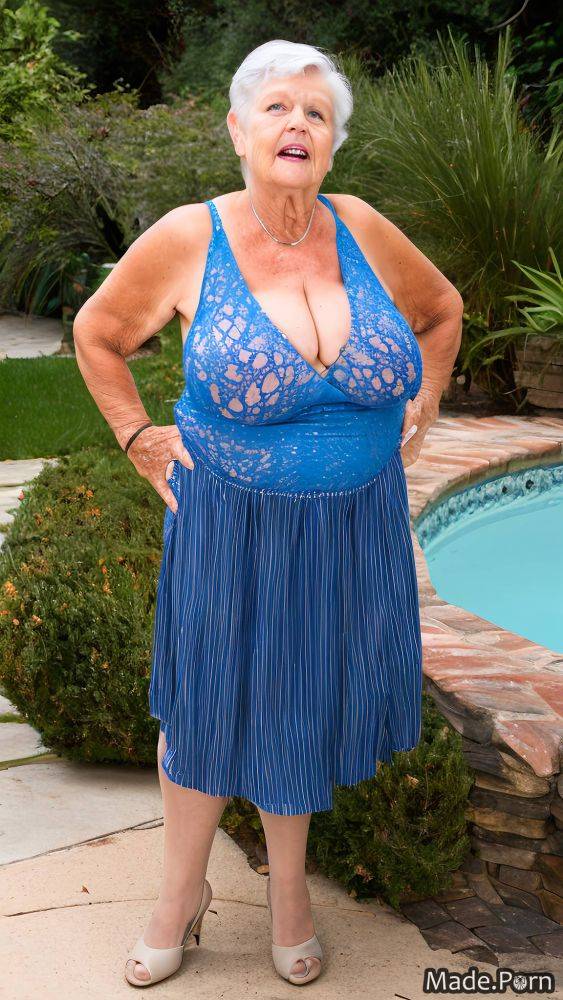 Fully clothed white pool ssbbw standing huge boobs hairy AI porn - #main