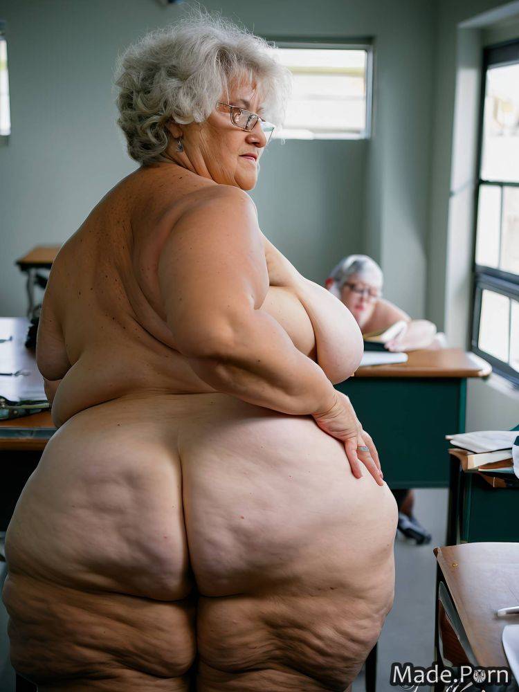 Fairer skin flashing tits tall classroom white hair fat thick AI porn - #main