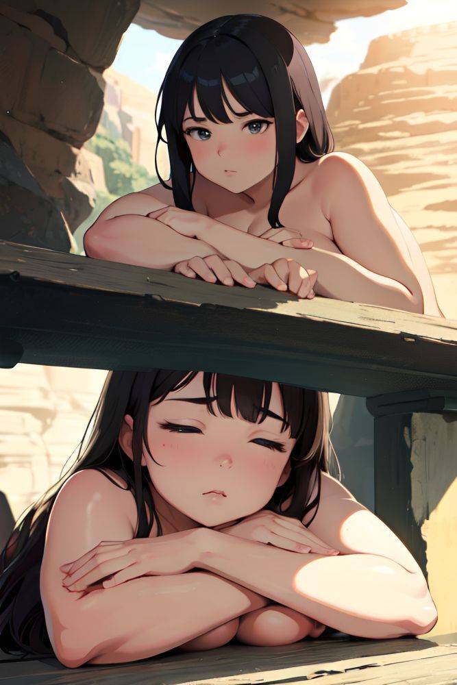 Anime Chubby Small Tits 40s Age Serious Face Brunette Straight Hair Style Light Skin Charcoal Cave Side View Sleeping Nude 3675873103375116145 - AI Hentai - #main