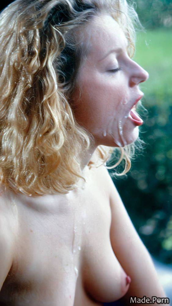 Busty perfect boobs caucasian big tits skinny open mouth cum in mouth AI porn - #main
