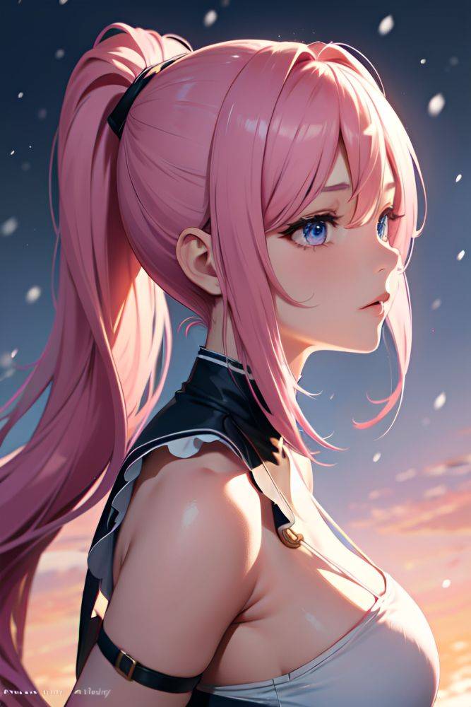 Anime Busty Small Tits 18 Age Sad Face Pink Hair Ponytail Hair Style Dark Skin Dark Fantasy Snow Side View Gaming Teacher 3672065614891507008 - AI Hentai - #main