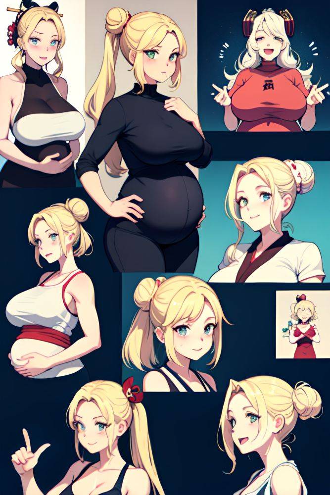 Anime Pregnant Huge Boobs 30s Age Laughing Face Blonde Hair Bun Hair Style Light Skin Comic Gym Side View Gaming Geisha 3672177713127250153 - AI Hentai - #main