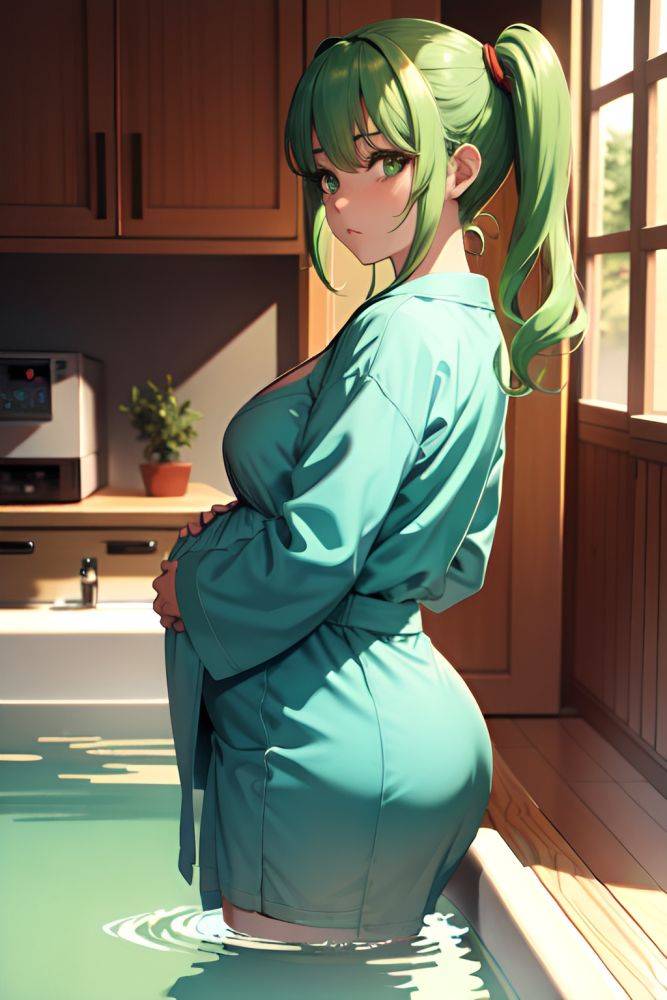 Anime Pregnant Small Tits 70s Age Sad Face Green Hair Pigtails Hair Style Light Skin Dark Fantasy Office Back View Bathing Bathrobe 3678076421570499512 - AI Hentai - #main