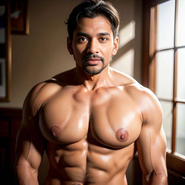 , Indian, brown skin, facial mark,manly man,thirties,(RAW photo, best quality, masterpiece:1.1), (realistic, photo-realistic:1.2), ultra-detailed, ultra high res, physically-based rendering,(adult:1.5) - #main