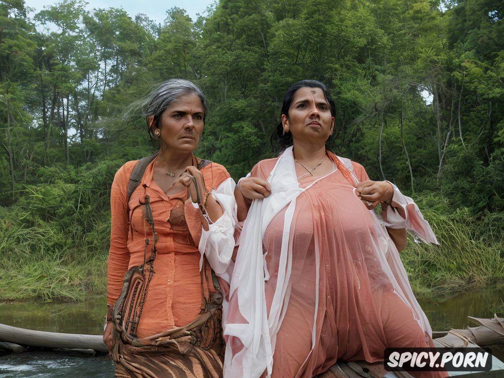 ultra realistic ultra detailed real natural colors detailed anatomy expressive faces memory from vacation the tiny old tourist wife very upset looks with despair at her wet destroyed and lose - #main