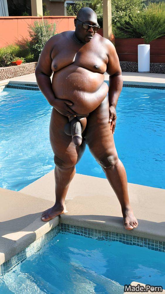 Tall wet pool veiny dick athlete athlete african american AI porn - #main