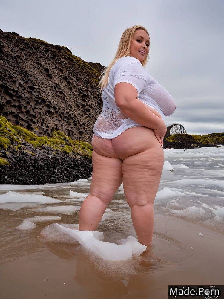 Shirt woman fisheye thighs smile pawg wet AI porn - #main