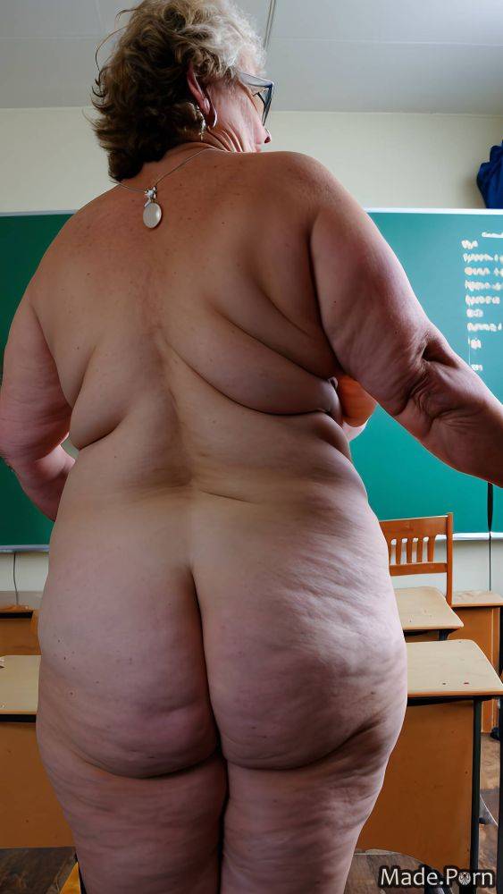 Tall feet long legs barefoot looking back nude classroom AI porn - #main