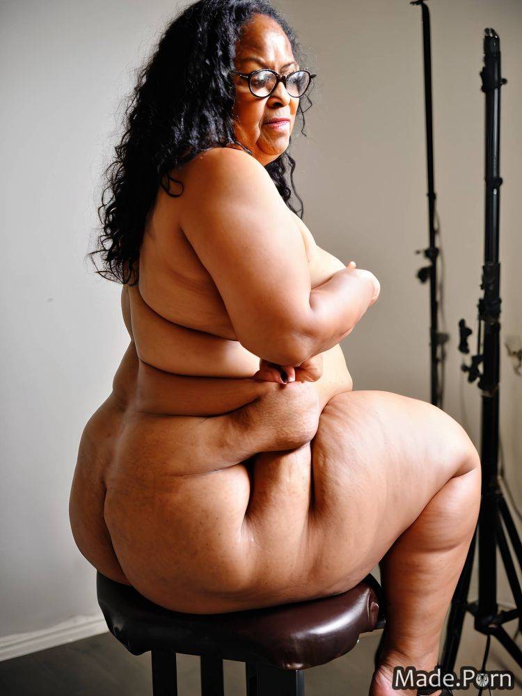 Thick sideview curly hair glasses fat seductive bimbo AI porn - #main