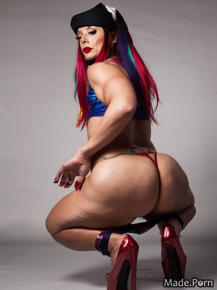 Nude vivid oiled body bimbo british high socks pigtails AI porn - #main