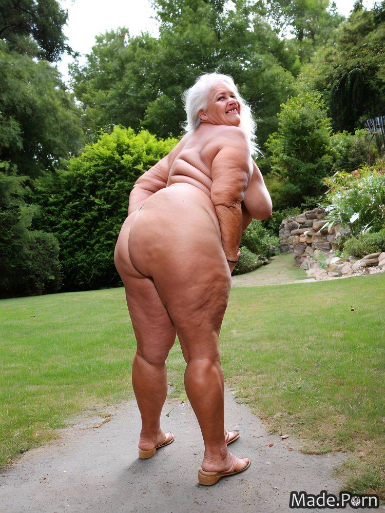 Standing white hair gigantic boobs big tits thighs bbw busty AI porn - #main