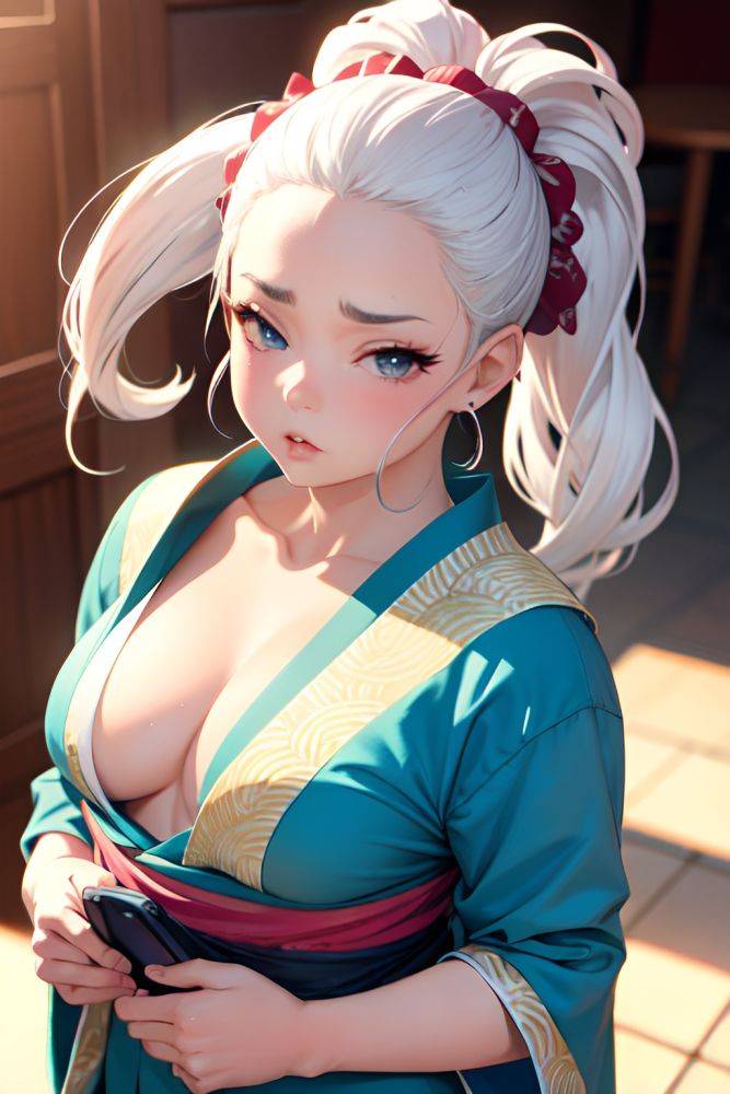 Anime Chubby Small Tits 50s Age Serious Face White Hair Ponytail Hair Style Light Skin Soft Anime Strip Club Close Up View Cumshot Kimono 3679645802176604351 - AI Hentai - #main