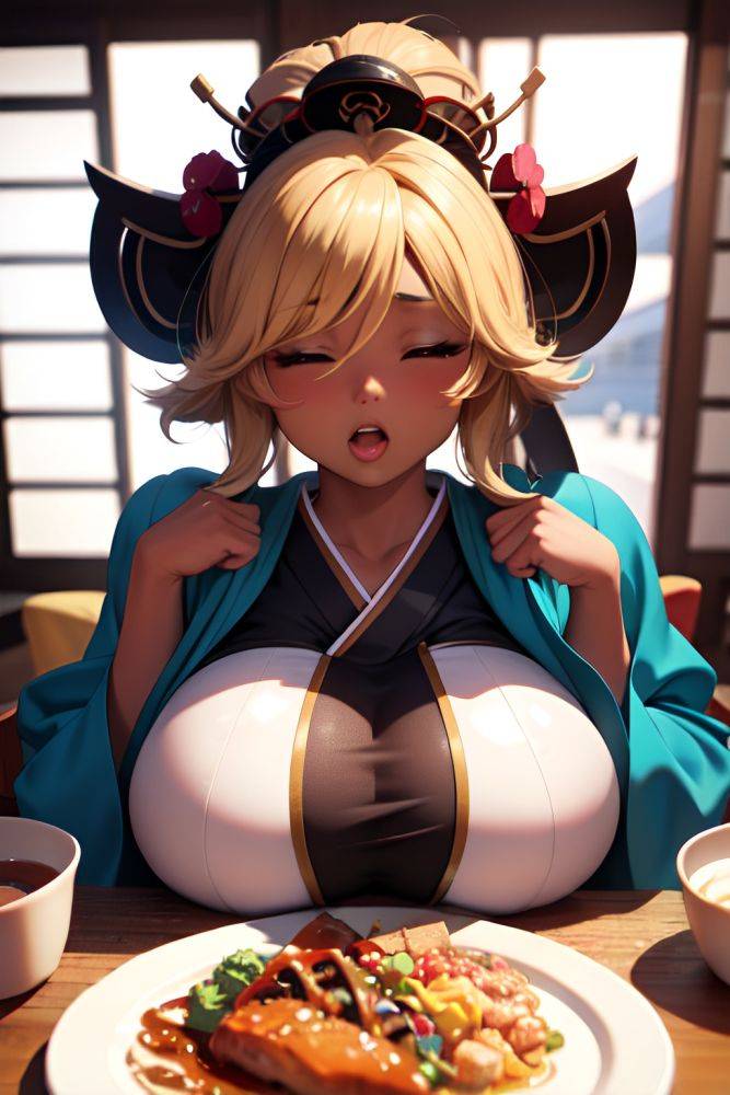 Anime Chubby Huge Boobs 18 Age Orgasm Face Blonde Messy Hair Style Dark Skin 3d Restaurant Close Up View Sleeping Geisha 3679699918748337769 - AI Hentai - #main