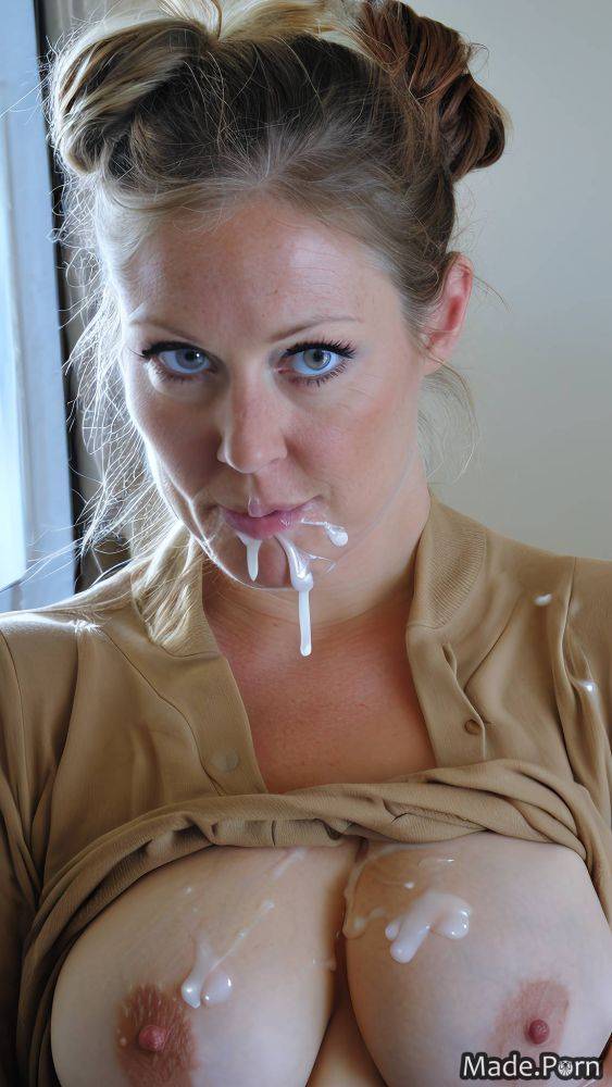 Big tits busty angry white toilet woman caucasian AI porn - #main