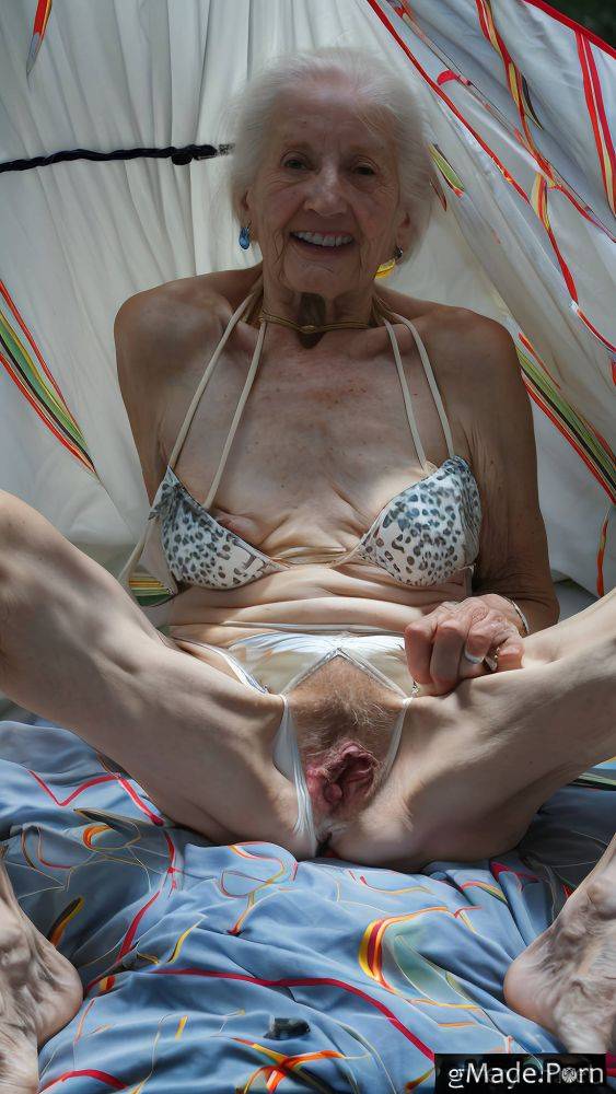 Short tent white 90 hairy caucasian woman AI porn - #main