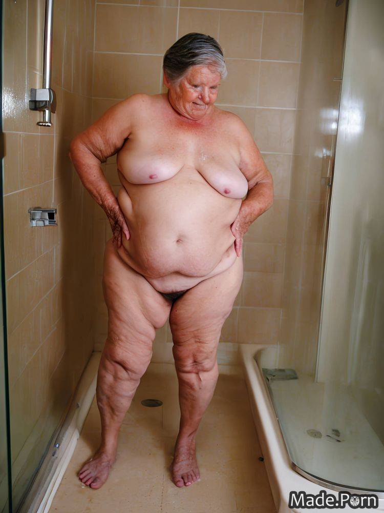 Photo standing big hips shower cum in pussy saggy tits caucasian AI porn - #main
