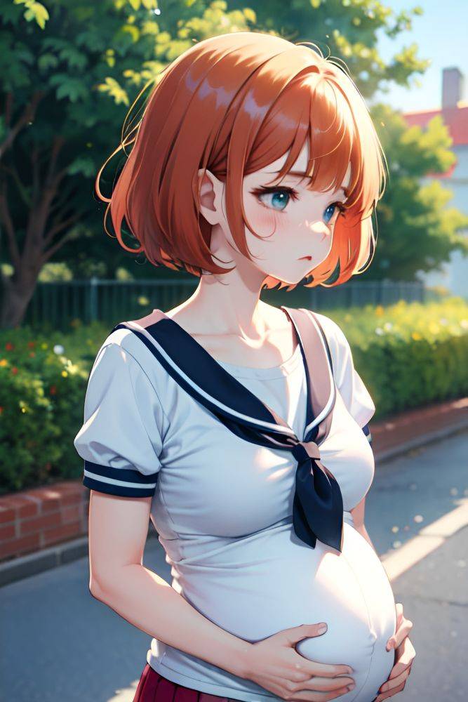 Anime Pregnant Small Tits 80s Age Sad Face Ginger Bobcut Hair Style Light Skin Watercolor Gym Back View On Back Schoolgirl 3681358204533678635 - AI Hentai - #main