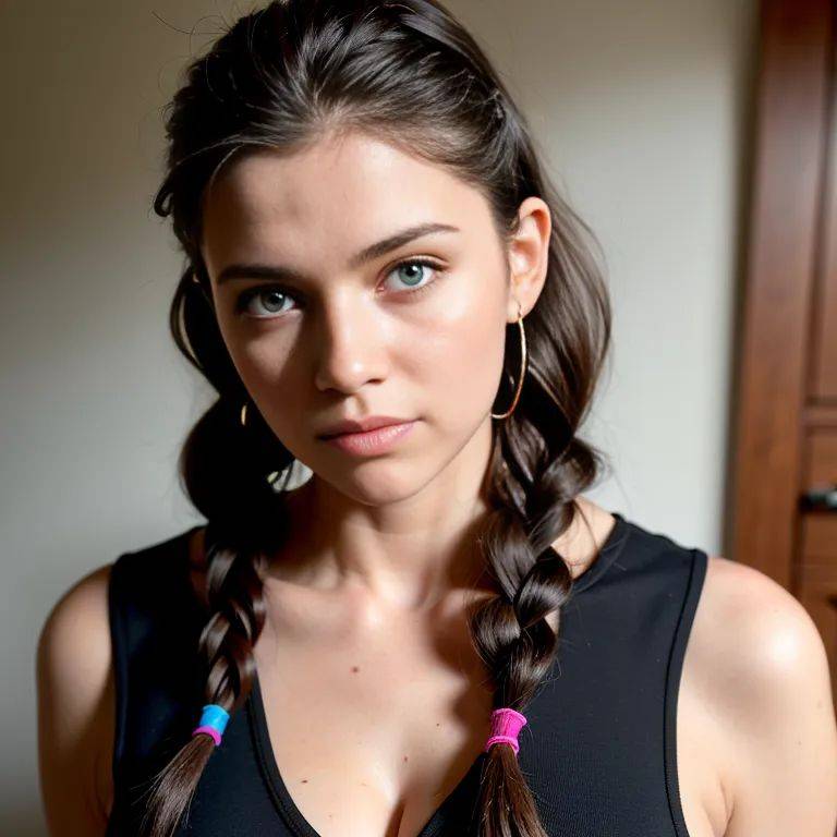 ,white people,woman,thirties,(RAW photo, best quality, masterpiece:1.1), (realistic, photo-realistic:1.2), ultra-detailed, ultra high res, physically-based rendering,long hair,braided,black hair,(adult:1.5) - #main
