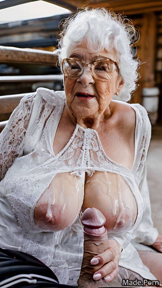 90 bangs hair slutty goth looking at viewer white hair caucasian AI porn - #main