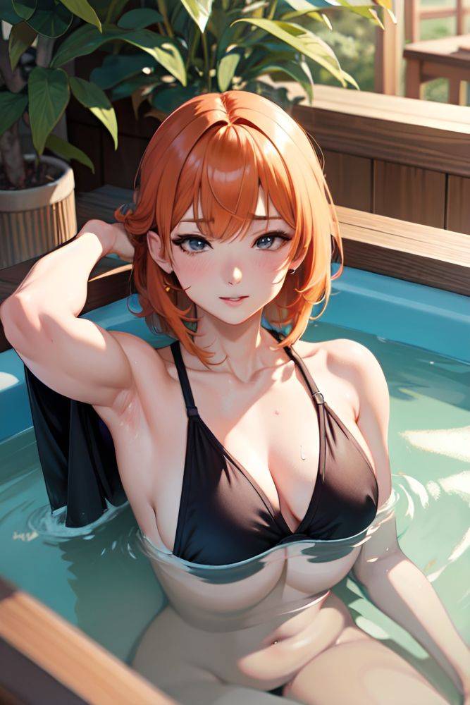Anime Muscular Small Tits 60s Age Ahegao Face Ginger Bangs Hair Style Dark Skin Soft + Warm Hot Tub Close Up View Working Out Kimono 3676947703719579026 - AI Hentai - #main