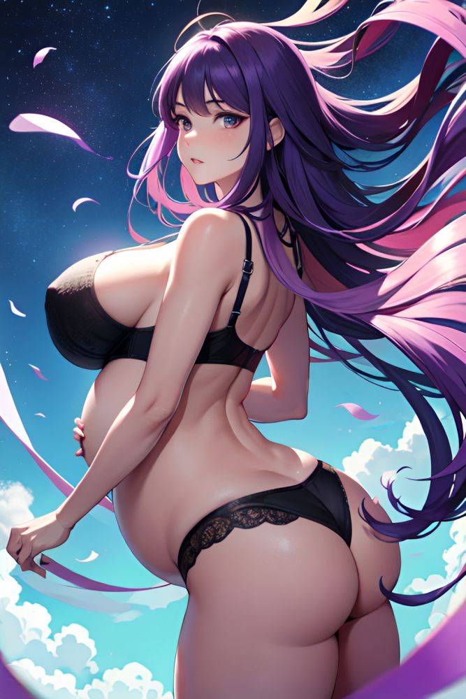 Anime Pregnant Huge Boobs 20s Age Sad Face Purple Hair Straight Hair Style Light Skin Dark Fantasy Car Back View Jumping Bra 3677036609543832742 - AI Hentai - #main