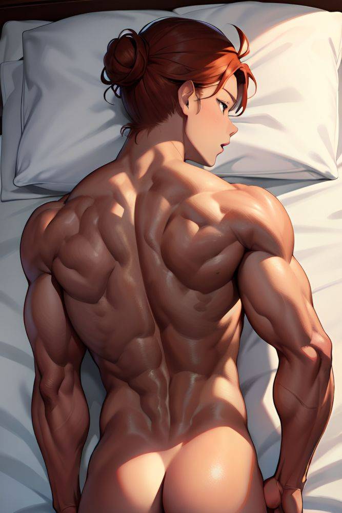 Anime Muscular Small Tits 80s Age Shocked Face Ginger Hair Bun Hair Style Dark Skin Charcoal Club Back View Sleeping Partially Nude 3677059802838332229 - AI Hentai - #main