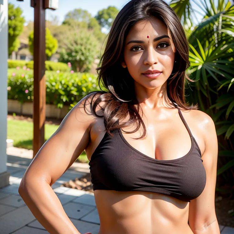 , Indian, brown skin, facial mark,woman,thirties,(RAW photo, best quality, masterpiece:1.1), (realistic, photo-realistic:1.2), ultra-detailed, ultra high res, physically-based rendering,(adult:1.5) - #main