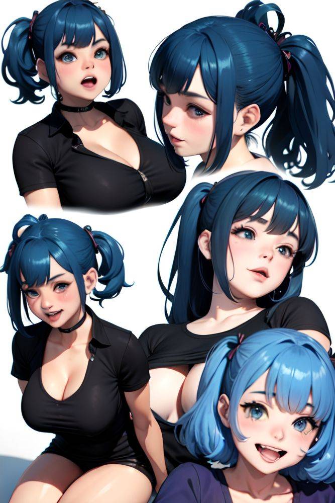 Anime Chubby Small Tits 50s Age Laughing Face Blue Hair Messy Hair Style Dark Skin 3d Casino Side View Straddling Goth 3677581641371559184 - AI Hentai - #main