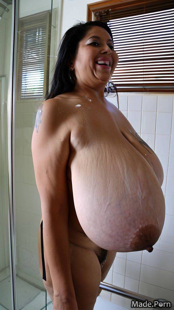 Photo cumshot saggy tits short thighs 90 nipples AI porn - #main