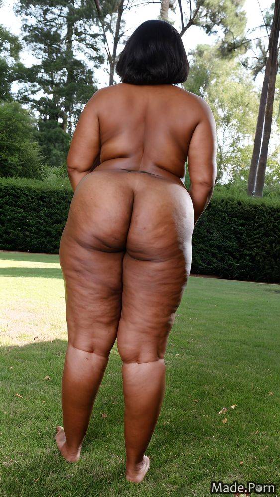 African american bottomless big hips barefoot 70 looking back nude AI porn - #main