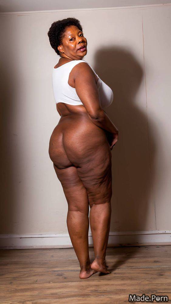 Thick thighs nude looking back photo big hips african american hairy AI porn - #main