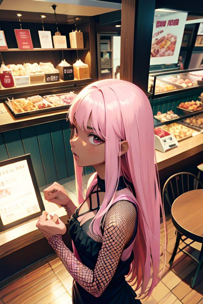 Anime Skinny Small Tits 60s Age Angry Face Pink Hair Straight Hair Style Dark Skin Film Photo Restaurant Side View T Pose Fishnet 3677767183961327461 - AI Hentai - #main