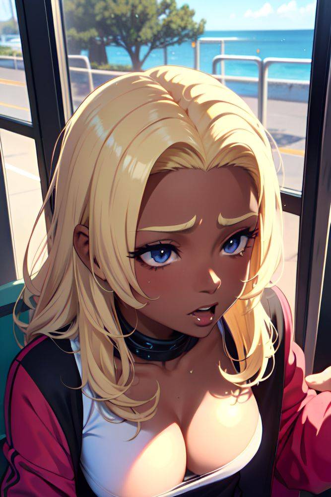 Anime Muscular Small Tits 80s Age Orgasm Face Blonde Slicked Hair Style Dark Skin Illustration Bus Close Up View Working Out Goth 3683619504824506164 - AI Hentai - #main