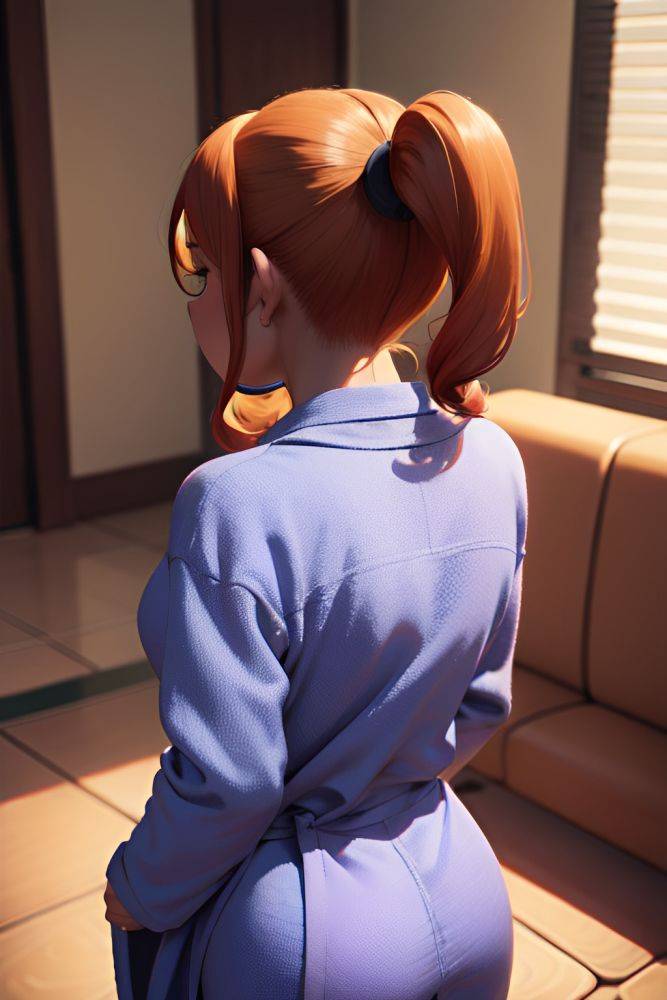 Anime Muscular Small Tits 50s Age Sad Face Ginger Pigtails Hair Style Dark Skin 3d Couch Back View T Pose Bathrobe 3684040842645352244 - AI Hentai - #main
