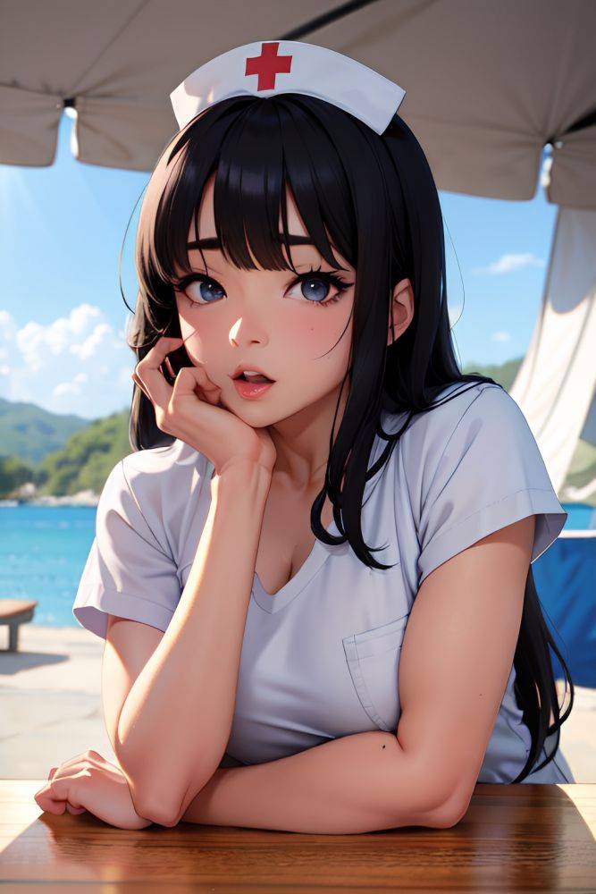 Anime Muscular Small Tits 50s Age Ahegao Face Black Hair Bangs Hair Style Dark Skin Soft Anime Tent Front View Plank Nurse 3684620660540230441 - AI Hentai - #main