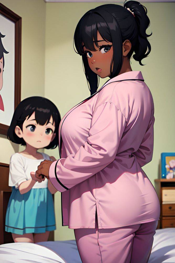 Anime Chubby Small Tits 60s Age Shocked Face Black Hair Pixie Hair Style Dark Skin Painting Wedding Side View On Back Pajamas 3684655453722546996 - AI Hentai - #main