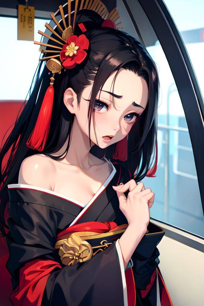 Anime Skinny Small Tits 18 Age Shocked Face Black Hair Slicked Hair Style Dark Skin Illustration Train Front View Cumshot Geisha 3685026538320788016 - AI Hentai - #main