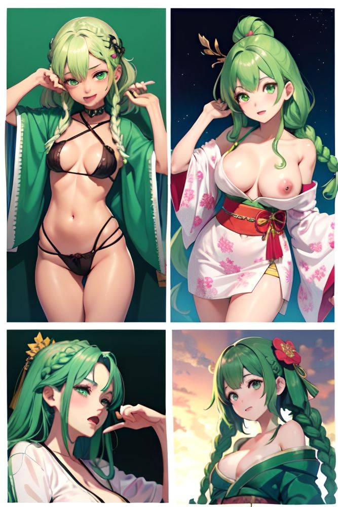 Anime Busty Small Tits 18 Age Ahegao Face Green Hair Braided Hair Style Dark Skin Watercolor Bar Side View Cumshot Kimono 3685034268083110439 - AI Hentai - #main