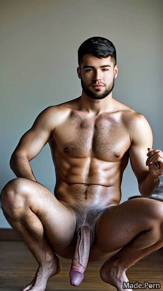 Sitting russian big cock shiny skin spreading legs partially nude veiny dick AI porn - #main