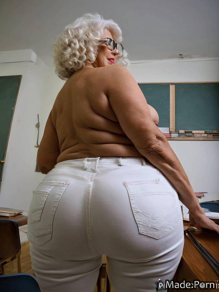Looking at viewer ssbbw big ass made night tanned skin glasses AI porn - #main