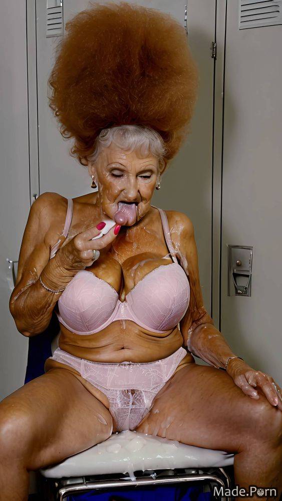 Long hair lipstick wild afro woman blowjob pink locker room AI porn - #main