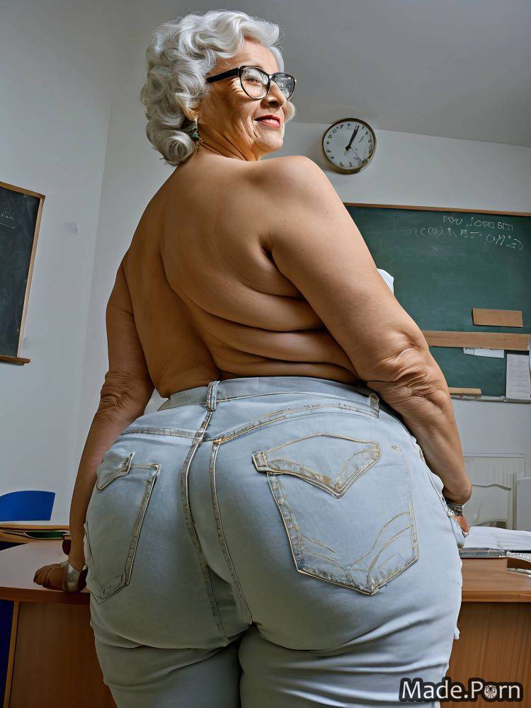 Wild afro big hips thick thighs sideview ssbbw shirt green AI porn - #main