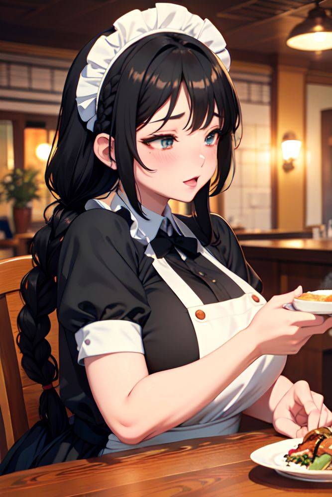 Anime Chubby Small Tits 80s Age Ahegao Face Black Hair Braided Hair Style Dark Skin Dark Fantasy Restaurant Side View Bathing Maid 3685130904812544397 - AI Hentai - #main