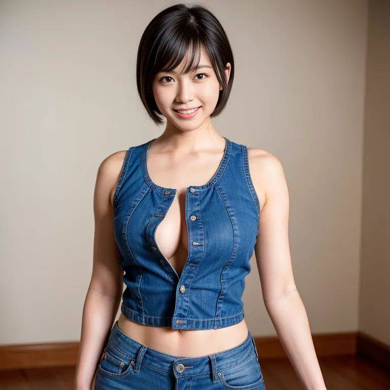 , japanese,woman,twenties,(RAW photo, best quality, masterpiece:1.1), (realistic, photo-realistic:1.2), ultra-detailed, ultra high res, physically-based rendering,short hair,bald,beautiful,(smile),(aegyo sal),Looking at - #main