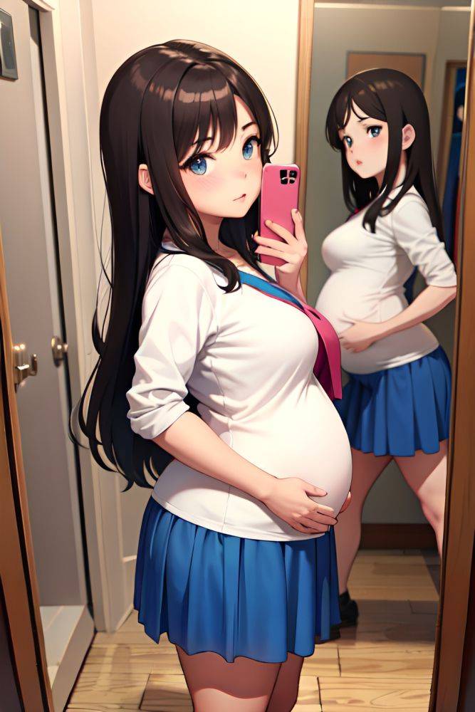 Anime Pregnant Small Tits 40s Age Pouting Lips Face Brunette Straight Hair Style Light Skin Mirror Selfie Mountains Side View T Pose Mini Skirt 3685420816322976025 - AI Hentai - #main