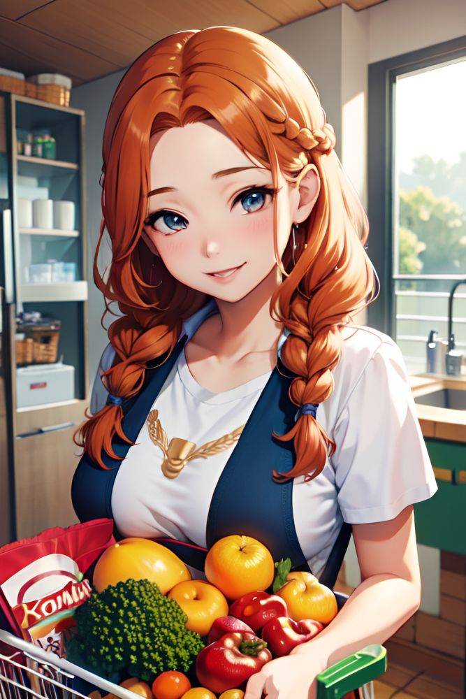 Anime Busty Small Tits 30s Age Happy Face Ginger Braided Hair Style Light Skin Painting Grocery Close Up View Cumshot Teacher 3685583164874050763 - AI Hentai - #main