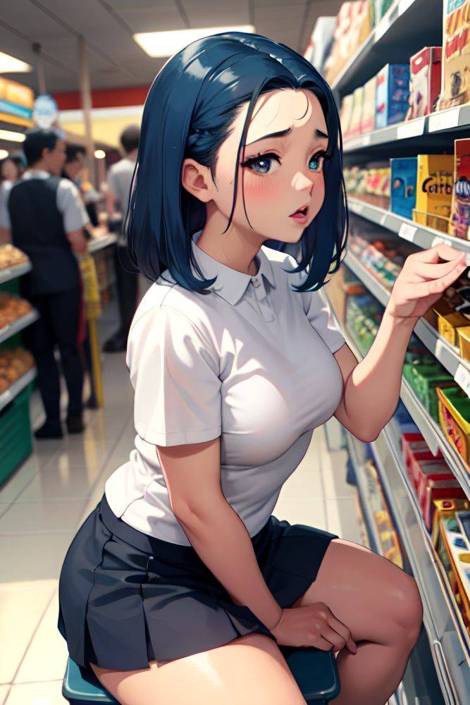 Anime Chubby Small Tits 50s Age Orgasm Face Blue Hair Slicked Hair Style Dark Skin Dark Fantasy Grocery Side View Straddling Mini Skirt 3686097273659124541 - AI Hentai - #main